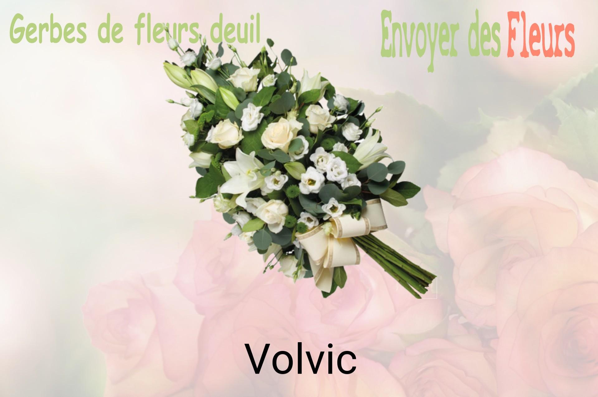 Gerbe de fleurs de deuil livrée à Volvic